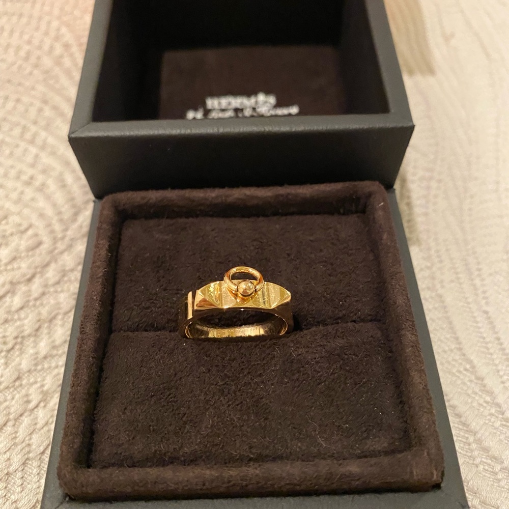 Hermes Collier De Chien Rose Gold ring